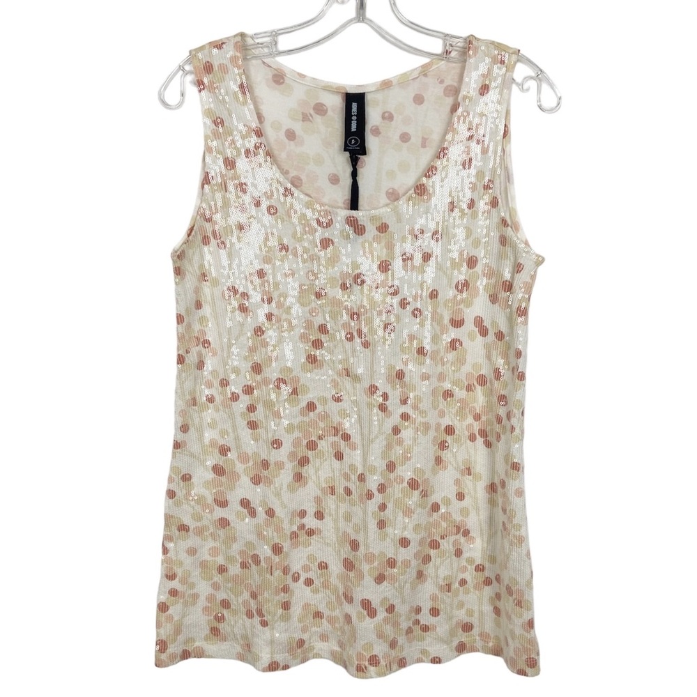 Agnes & Dora™ Essential Tank Polka Dot Size Small Sequin Holiday Berrie New
